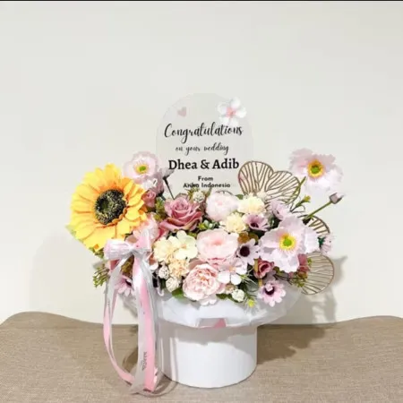 Bloom Box Akrilik Ucapan Wedding Kudus Kota